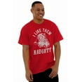thumbnail image 4 of Funny Xmas Santa I Like Them Naughty Men's Big & Tall Crewneck Graphic Tee Brisco Brands 4X, 4 of 5