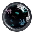 thumbnail image 2 of 4 Pcs Palm Tree Beach Knobs for Kitchen Cabinet Cupboard Dresser Bookcase Drawer Pulls Handles Round Home Decor, 2 of 7