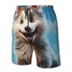 thumbnail image 4 of Fotbe Blue Sky Cute Wolf Trajes de Baño Estampados para Hombre, Shorts de Verano de Secado Rápido, Ropa de Playa, Bañadores-Large, 4 of 6