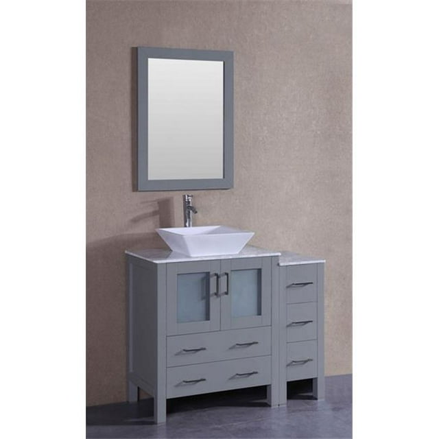 Mercury Import Group AGR130SQCM1S 42 in. Bosconi Single Vanity Set - Gray