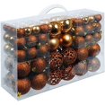 thumbnail image 1 of 100 piezas de adornos navideños de plástico de color bronce, 1 of 2