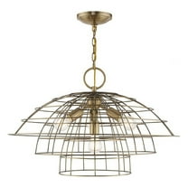 Livex Lighting - Brooklyn - 4 Light Chandelier in Industrial Style - 28 Inches