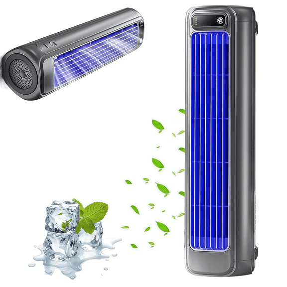 LHYXU 2026 NEW Cooling Desktop Fan Instantly Beat Heat & Humidity, Wall-Mounted or Desktop Use, Silent & Energy-Efficient, Compact & Portable for Bedroom, Office, Dorm(A/Gray)