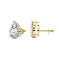 thumbnail image 5 of 1 Carat Lab Grown Diamond Pear Shape Earring | F-G VS Quality | IGI Certified Solitaire Stud Earring | 14K Yellow Gold | Friendly Diamonds Earrings, 5 of 8