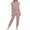 Pink, variant on RKSTN Womens Scrubs Hospital Scrub Set Solid Color V Neck Short Sleeve Pocketed Scrubs Top Elasticated Drawstring Cuffed Pants with Pockets Doctor Nurse Cozy Fit Workweart