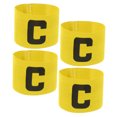 thumbnail image 4 of LOLIPPYY 4Pcs Yellow Sports Captain Armband Football Soccer Team Adjustable Leader Bands, 4 of 8