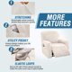 thumbnail image 4 of Fundas de terciopelo elástico para sillón reclinable, 4 piezas, fundas para sillón reclinable, funda para sillón reclinable, fundas antideslizantes, ajustadas, gruesas, suaves, lavables, GreyIvoryReclinable Chair, 4 of 5