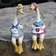 thumbnail image 4 of kurtrusly Playful Duck Statue Crafts Animal Model Decoration for Backyard Ornaments, 4 of 6