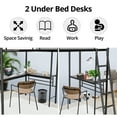 thumbnail image 5 of Twin Size L-Shaped Loft Bed with 2 Built-in Desks, Metal Loft Corner Bed with 2 Ladders and Safety Guardrail, Heavy-Duty Bunk Beds for 2 Teens Adults, Space Saving, No Noise & Easy Assemble, Black, 5 of 7