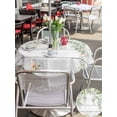 thumbnail image 5 of Outdoor Tablecloth with Umbrella Hole for Patio/Picnic/Party/Camping, Watercolor Floral Waterproof Table Cloth Round Cover Washable, Spring Flowers Leaves Botanical Wood Grain (Dia 60"), 5 of 8