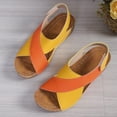 thumbnail image 5 of Xunlbb Women's Sandals Fashion Women Patchwork Casual Beach Summer Slippers Plus Size Sandals Shoes Women's Fashion Shoes Up to 60% Off, 5 of 5