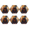 thumbnail image 2 of Pofeuu Prairie Meditating Raccoon Print Leather Coasters Set of 6, Round Cups Mugs Mat Pad for Home Kitchen Heat Resistant Drink Coasters,Hexagon, 2 of 7