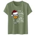 thumbnail image 2 of Christmas Shirts for Women Novelty Cartoon Print Glass Graphic T Shirt Plus Size Crew Neck Short Sleeve Casual Tee Tops XXL, 2 of 4
