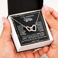 thumbnail image 3 of Interlocking Heart Necklace for Women, Personalized To My Wife Necklace From Husband, Anniversary Gift for Wife with Message Card and Gift Box, I Love You More, Wife Birthday Gift, 3 of 4
