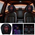 thumbnail image 7 of sruoe Halloween 2PCS Spooky Printed Car Headrest Cover, Halloween Elastic Auto Head Rest Protector Sleeve, Halloween Car Accessories for Car Interior, Road Trip, Holiday Prank, 7 of 7