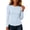Light Blue, variant on TEAJOPSUU Women's Sun Protection Long Sleeve Shirts Relaxed Fitted Long Sleeve Crew Neck Mesh Back Top Casual Stretch Workout Athleisure Tops Green