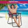 thumbnail image 6 of Gymax Set of 6 Patio Folding Web Chair Set Portable Beach Camping Chair Red, 6 of 8