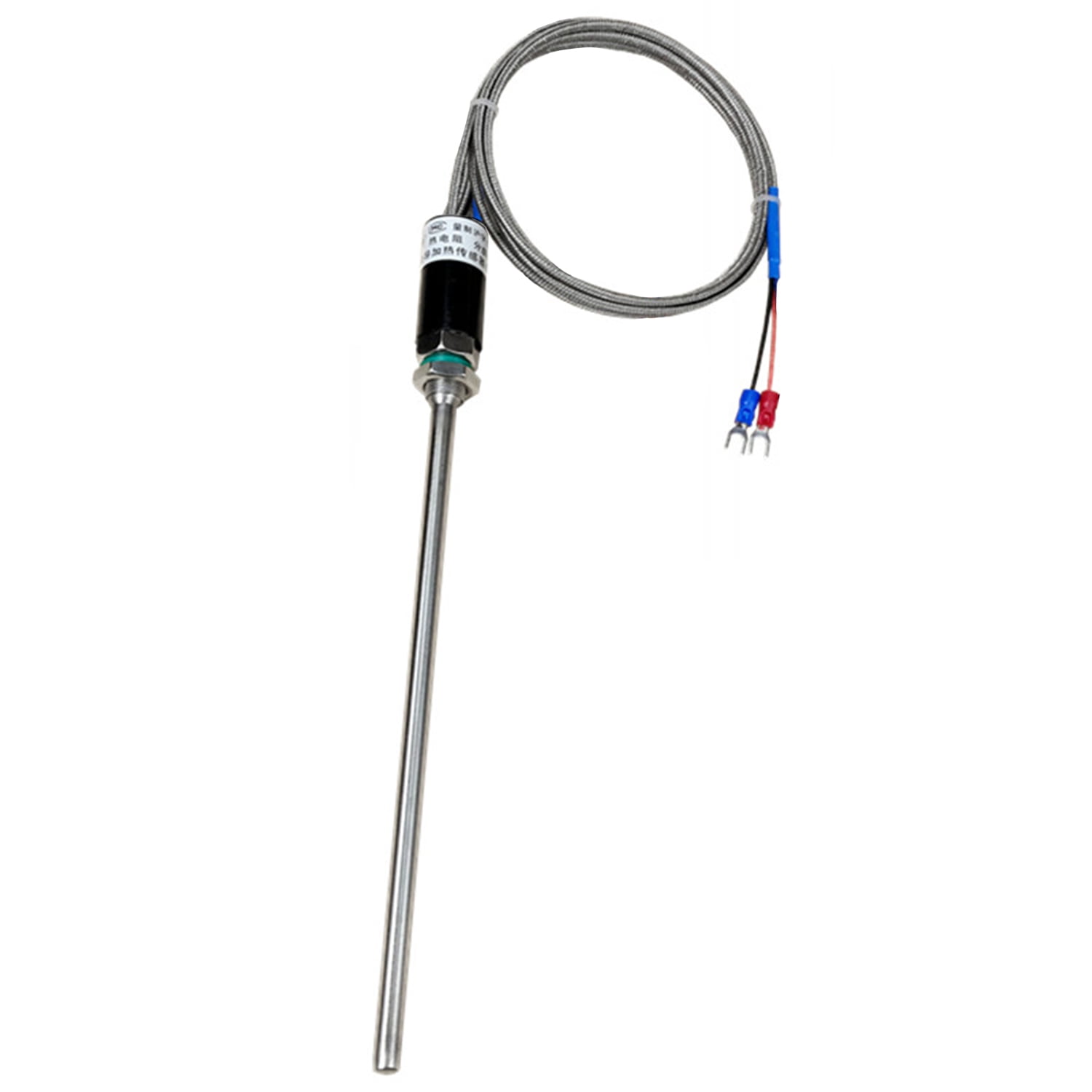 M12X1 Thermowell Stainless steel Transducer pipe K type Temperature Sensor With 1.5m Cable Wires