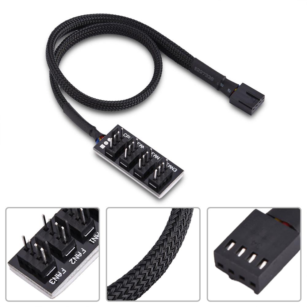 Tangxi 4-Pin Power Cable 4-Pin Computer CPU//Case Fan Power Multi Splitter Connector Cable Adapter