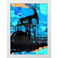 thumbnail image 2 of Stephen Chambers 25x32 White Modern Wood Framed Wall Art Titled - Pumpjack Blue, 2 of 6