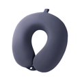 thumbnail image 1 of Almohada de viaje en forma de U, portátil, multiusos, cómoda para avión y coche. Azul oscuro, 1 of 9