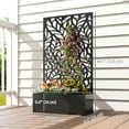 thumbnail image 3 of Outsunny Outdoor Privacy Screen with Raised Graden Bed, Metal Frame, 3 of 9