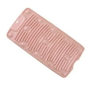 Foldable Portable Shoes Mop Suction Cup Non-slip Washing Board Scrubboard Washboard Laundry Products PINK