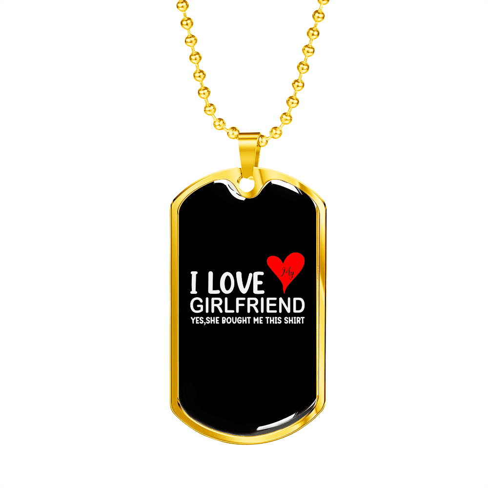 To My Girlfriend I Love My Girlfriend Heart Girlfriend Necklace