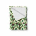 thumbnail image 2 of Palm Soft Flannel Fleece Throw Blanket, Digital Drawing of Exotic Foliage Hibiscus Flowers and Tropic Leaves, Cozy Plush for Indoor and Outdoor Use, 70" x 90", Ivory Multicolor, by Ambesonne, 2 of 6