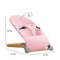 thumbnail image 4 of Greenwalnut Ergonomic Quilted  Baby Bouncer & Rocker with Removable Toy Bar, Adjustable Safety Harness , Baby Bouncinette (Pink), 4 of 4