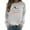 Grey, variant on Wang6 Womens Plus Size Graphic Sweatshirts"Hold Your Horses"Letter Printed Long Sleeve Pullovers Causal Fall Crew Neck Tops Loose Fit Tshirts Pink XL