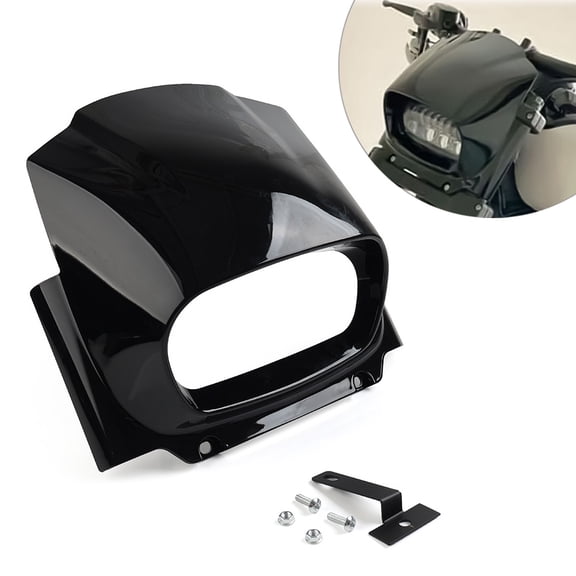 NS Motorcycle Front Headlight Headlamp Cowl Fairing Cover for M8 for Fat Bob FXFB FXFBS 18-2022 ABS Glossy Black