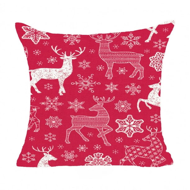 Hot6sl Liquidación de Ahorros de Verano Funda de Almohada Navideña, Funda de Almohada Decorativa para Sofá, Funda de Cojín para La Cintura, 1 Pieza