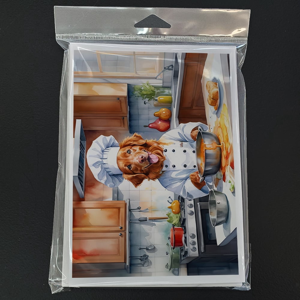 Nova Scotia Duck Tolling Retriever The Chef Greeting Cards Pack of 8 7 in x 5 in