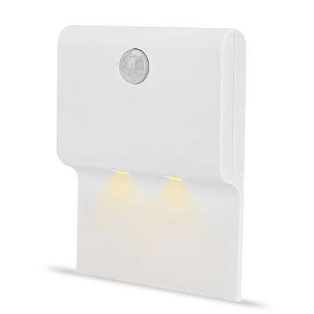 

Night Lantern Rectangle Night Light Body Induction Cabinet Night Light Battery Powered Sensor Light with PIR Sensor Toggle Switch LED Beads for Home