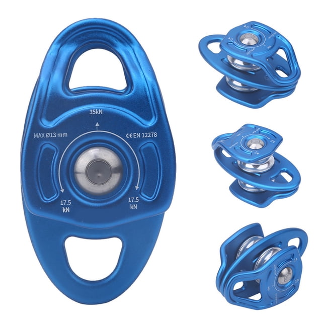 Metal al aire libre coaxial móvil móvil swing polea doble para trepador de transporte de elevación