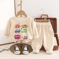 thumbnail image 4 of RXIRUCGD Ensemble de Survêtement pour Enfants de Petite et Moyenne Taille avec Imprimé de Voiture (Blanc, Taille : 9 Mois), 4 of 4