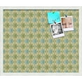thumbnail image 2 of PinPix ArtToFrames 18x22 Custom Cork Bulletin Board Floral Blue And Green   Poster Board Has a Fabric Style Canvas Finish, Framed in Satin White Frame (PinPix-551), 2 of 6
