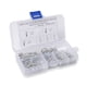 thumbnail image 5 of sweethay 100PCS Heavey Duty Zinc Plated Hair Pin Cotter R Clip Pin Hitch Tractor Lawn Mpver y caja de almacenamiento plata 2piezas sweethay CBP435537, 5 of 6