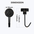 thumbnail image 4 of Ganchos magnéticos, gancho magnético de neodimio resistente de 30 libras con prueba de óxido para colgar en interiores y exteriores, refrigerador, parrilla, cocina, llavero, negro, paquete d, 4 of 5