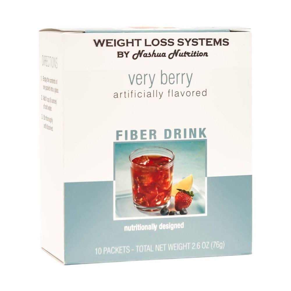 Weight Loss Systems Fiber Drink Very Berry Low Calorie High Fiber