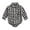 a-B126, variant on FINALGANG Baby Boys Plaid Long Sleeve Button Closure Shirt Bodysuit With Collar Bust Pocket For Infant Casual Daily Wear Gray 12-18 Months