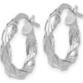thumbnail image 3 of 14K White Gold Twisted Rope Hoop Earrings (17.5 X 16.25) Made In Peru th703, 3 of 6