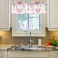 thumbnail image 2 of Yayeee Kitchen Valance Rod Pocket 54" x 18" Living Room Window Curtain, Hand Drawn Hearts, 2 of 6