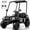 Black, variant on YorRover 4 Seater Kids' Golf Cart, 24V Electric Ride-On, 4×75W Motors, Parental Remote Control, 4WD Spring Suspension, Detachable Awning, Bluetooth & LED Lights, for Kids Ages 3 and up, Blue