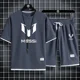 thumbnail image 2 of Traje deportivo de dos piezas para hombre, cómodo y transpirable, para correr, baloncesto, entrenamiento, manga corta, informal, tallas M a 3XL, 2 of 5