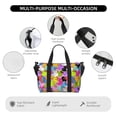 thumbnail image 3 of Travel Duffle Bag Funny Cartoon Cute Duck Colorful Travel Tote Bags Carry on Luggage Waterproof Weekender Bags with Top Handle Adjustable Shoulde Strap for Travel Gym, 3 of 5