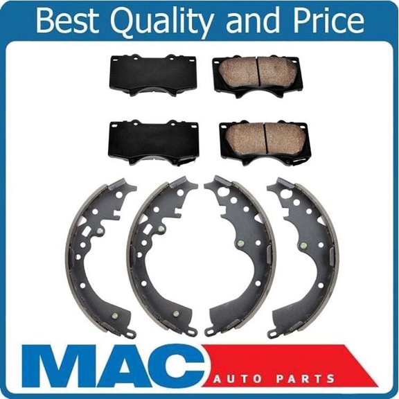 Front Brake Pads Rear Brake Shoes for Toyota Tacoma 4x4 4 Wheel Drive 05-12