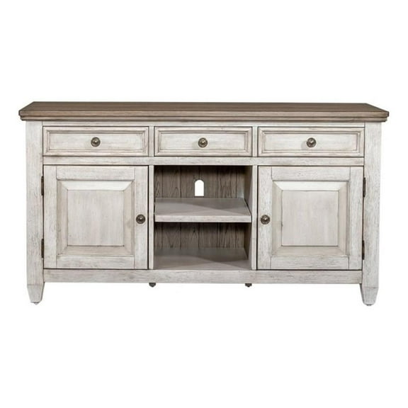 Heartland White 56 Inch Tile TV Console