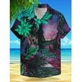 thumbnail image 4 of Camisa hawaiana de vacaciones con máscara tropical para hombre, camiseta de manga corta para exteriores, vacaciones hawaianas, camisa hawaiana de verano, camisa naranja, 4 of 4